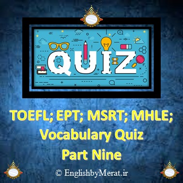 این آزمون واژگان زبان انگلیسی بر اساس آزمون های مبتنی بر تافل طراحی شده است که برای آزمون های EPT، MSRT، MHLE و کنکور مناسب می باشد.